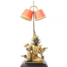 Impozantă veioză " Rattanakosin Buddha ". bronz & marmură. cca 1940. Thailanda Impozantă veioză " Rattanakosin Buddha ". bronz & marmură. cca 1940. Thailanda